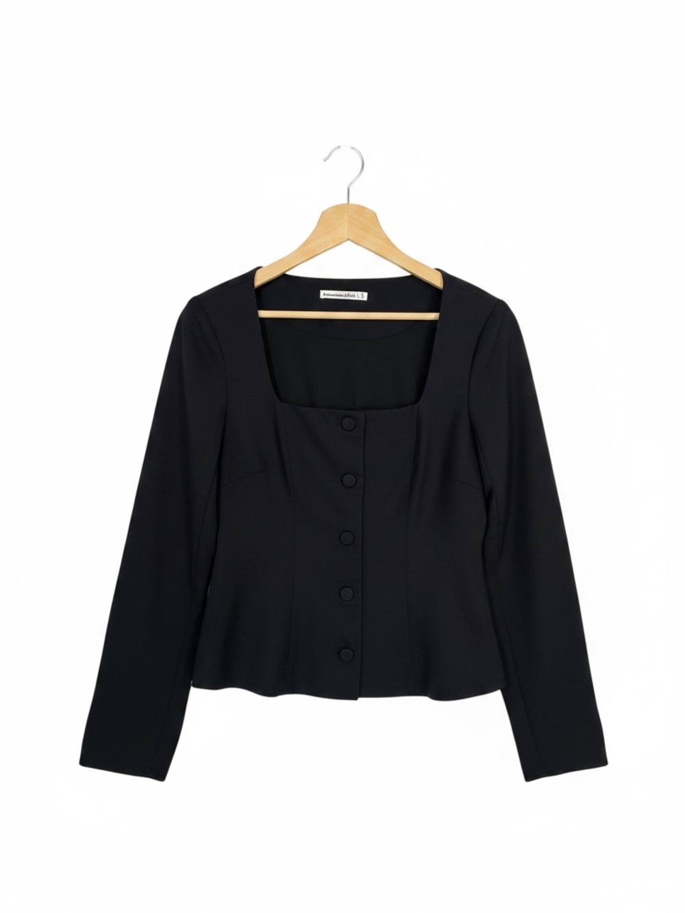 Abercrombie & fitch black tailored square neck buttoned tailored vest